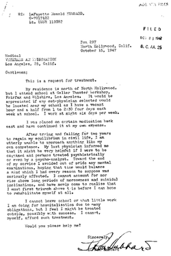 Hubbard's request for psychiatric treatment.